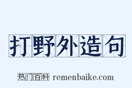 打野外造句是什么意思的图片